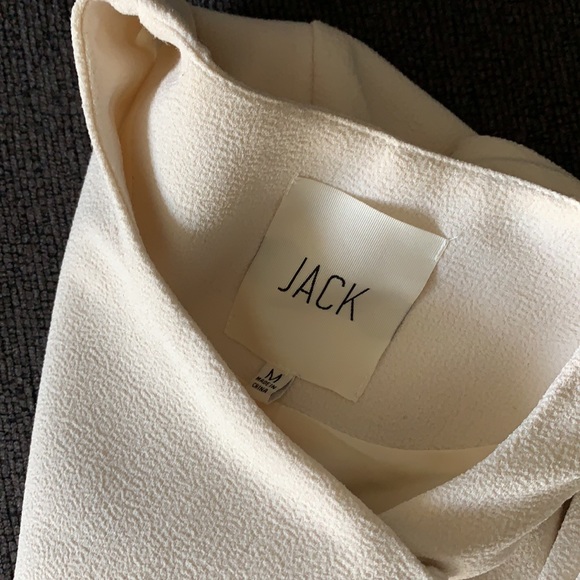 Jack, White Jacket w/ Asymmetrical Zip - Picture 3 of 3